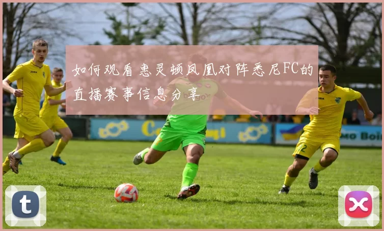 如何观看惠灵顿凤凰对阵悉尼FC的直播赛事信息分享